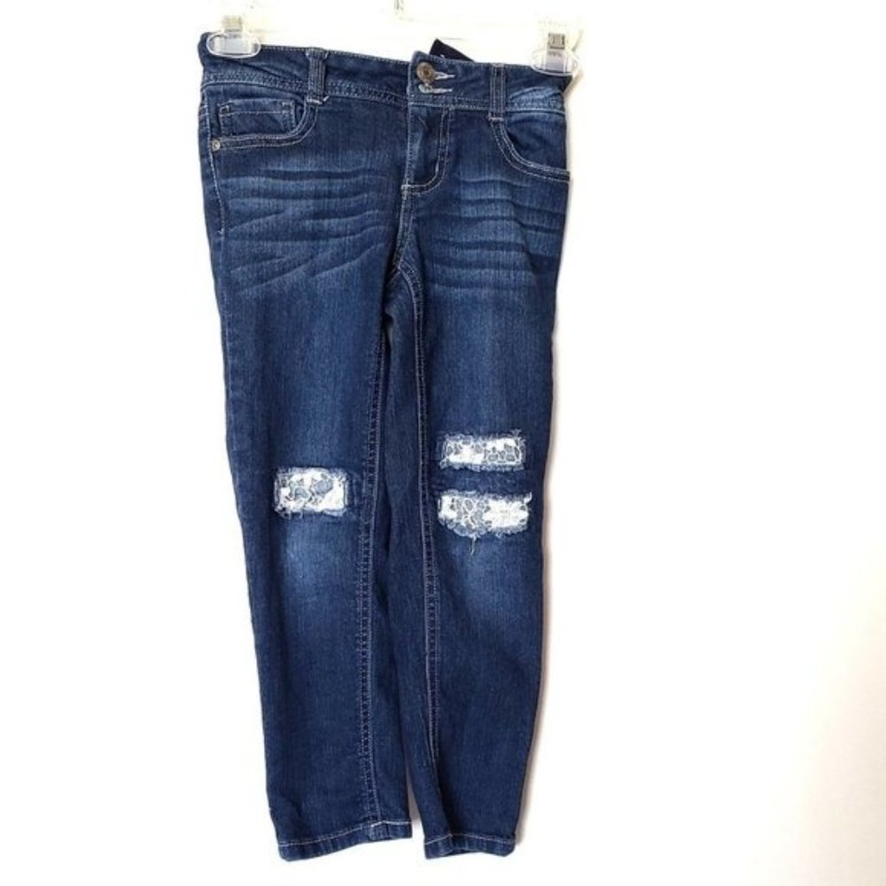 Mudd Jeans Girls size 7 Crochet Patch Adjustable W